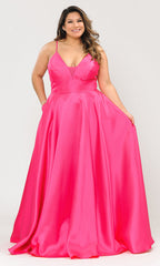 Plus Size Bridesmaids Dresses -LAYW1070 - FUCHSIA - LA Merchandise