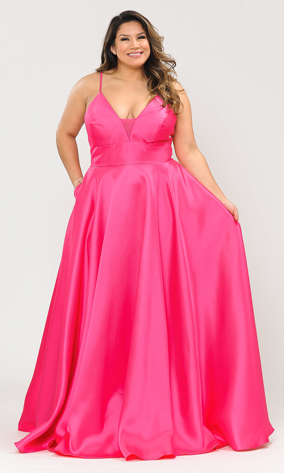 Plus Size Bridesmaids Dresses -LAYW1070 - FUCHSIA - LA Merchandise