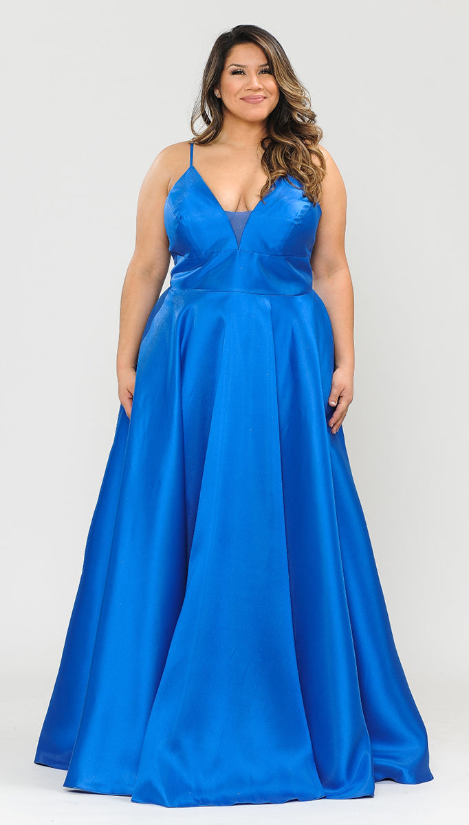 Plus Size Bridesmaids Dresses -LAYW1070 - ROYAL BLUE - LA Merchandise