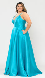 Plus Size Bridesmaids Dresses -LAYW1070 - TEAL - LA Merchandise
