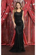 Plus Size Evening Gown - LA7810 - BLACK - LA Merchandise