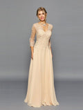 Plus Size Mother Of The Bride Dress - LADK303 - CHAMPAGNE - LADK