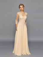 Plus Size Mother Of The Bride Dress - LADK303 - CHAMPAGNE - LADK