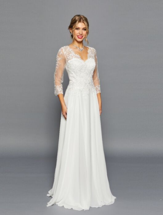 Plus Size Mother Of The Bride Dress - LADK303 - OFF WHITE - LADK