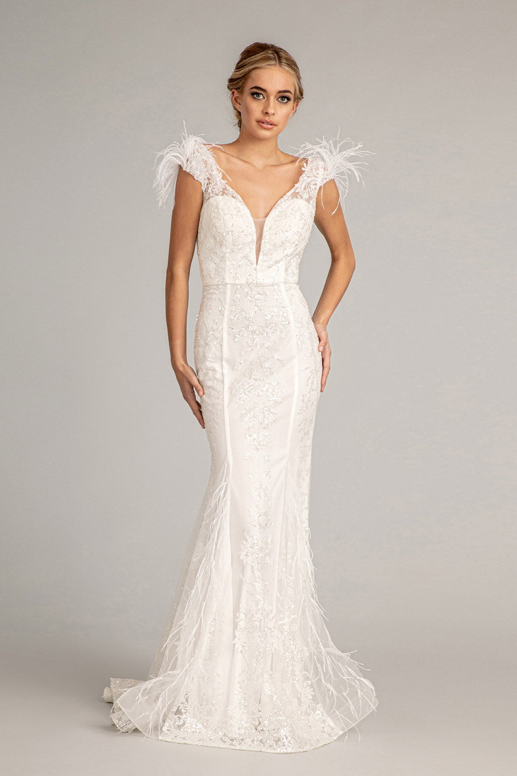Red Carpet Formal Dress - LAS1983 - WHITE - LAS