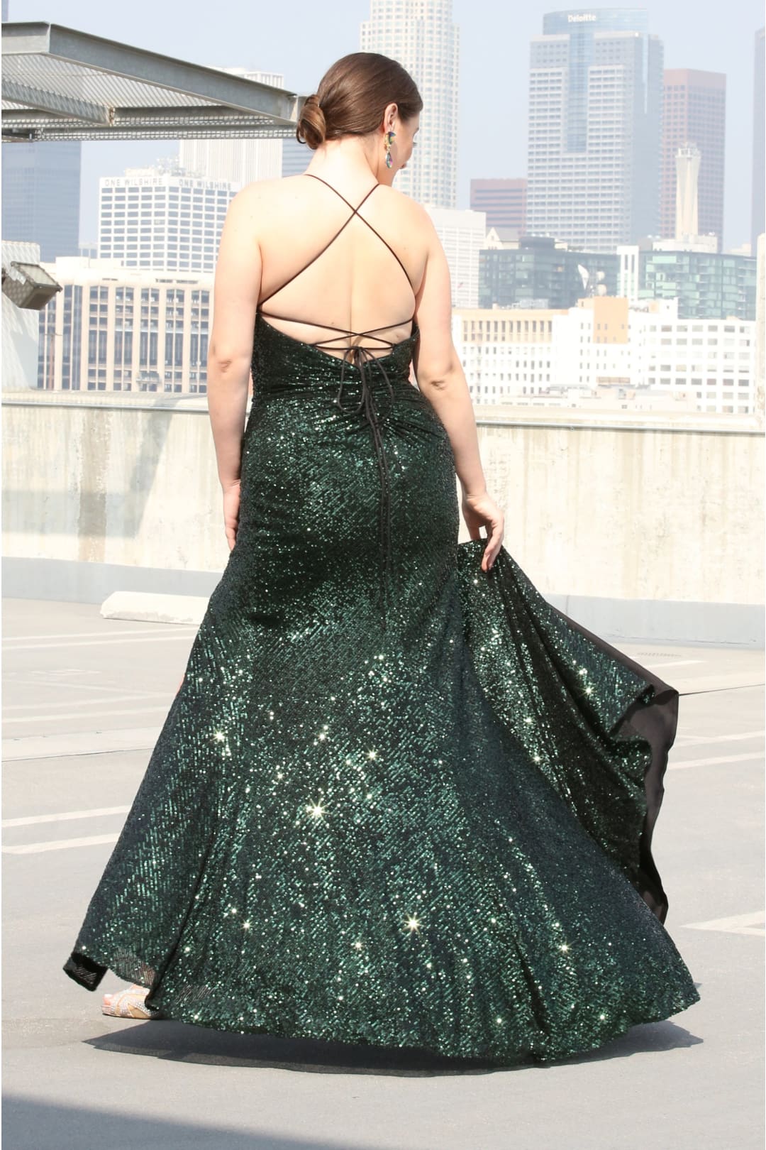 Sequined Prom Long Dress & Plus Size - LA7852 - - LA Merchandise