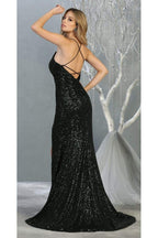 Sequined Prom Long Dress & Plus Size - LA7852 - - LA Merchandise