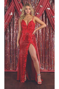 Sexy Backless Evening Gown - LA7884 - RED - Dress LA Merchandise