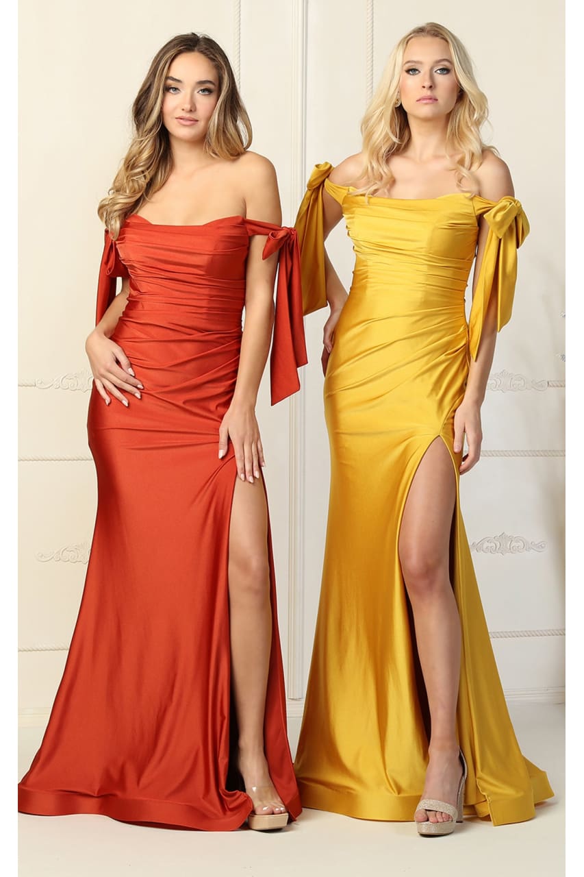 La Merchandise LA1858 Bow Tie Straps Bridesmaids Wholesale Gowns - - LA Merchandise