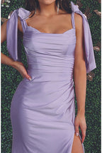 La Merchandise LA1858 Bow Tie Straps Bridesmaids Wholesale Gowns - - LA Merchandise