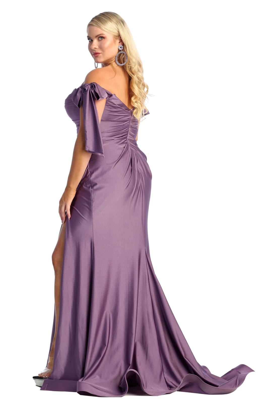 La Merchandise LA1858M Sexy Off The Shoulder Long Evening Prom Gown - - LA Merchandise
