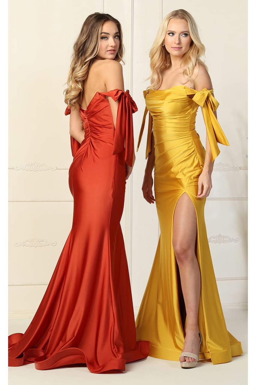 La Merchandise LA1858 Bow Tie Straps Bridesmaids Wholesale Gowns - - LA Merchandise