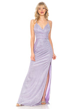 La Merchandise LAF5222 Long Glitter Prom Formal Wholesale Gowns - LILAC - LAF