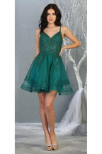 La Merchandise LA1816 Sexy Short Wholesale Cocktail Party Dress - HUNTER GREEN - LA Merchandise