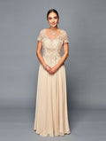 Short Sleeve Mother Of The Bride - LADK308 - CHAMPAGNE - LADK