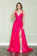 Special Occasion Formal Gown - LAY8922 - HOT PINK - LA Merchandise