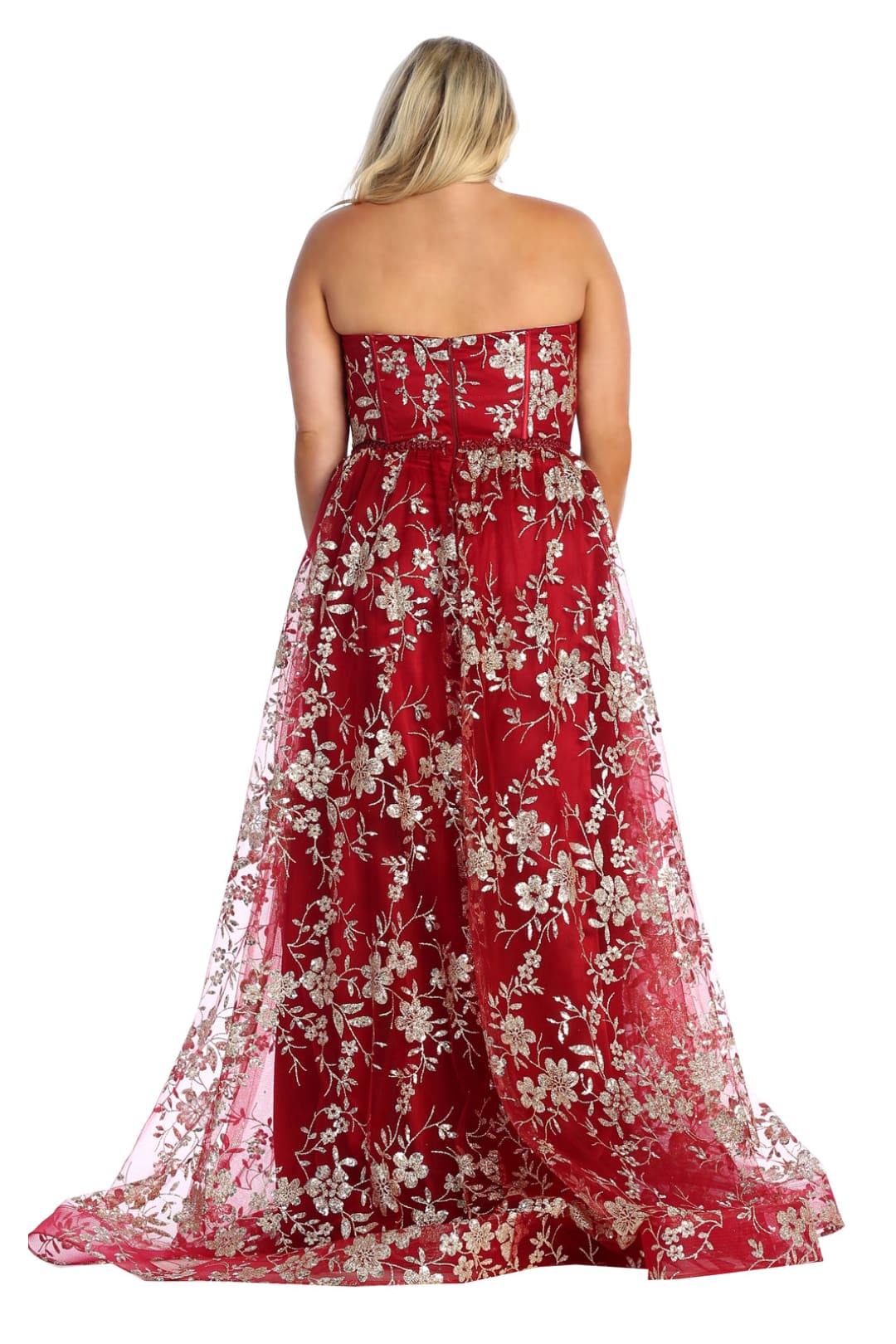 Strapless Boned Bodice Evening Gown - LA1920 - - LA Merchandise