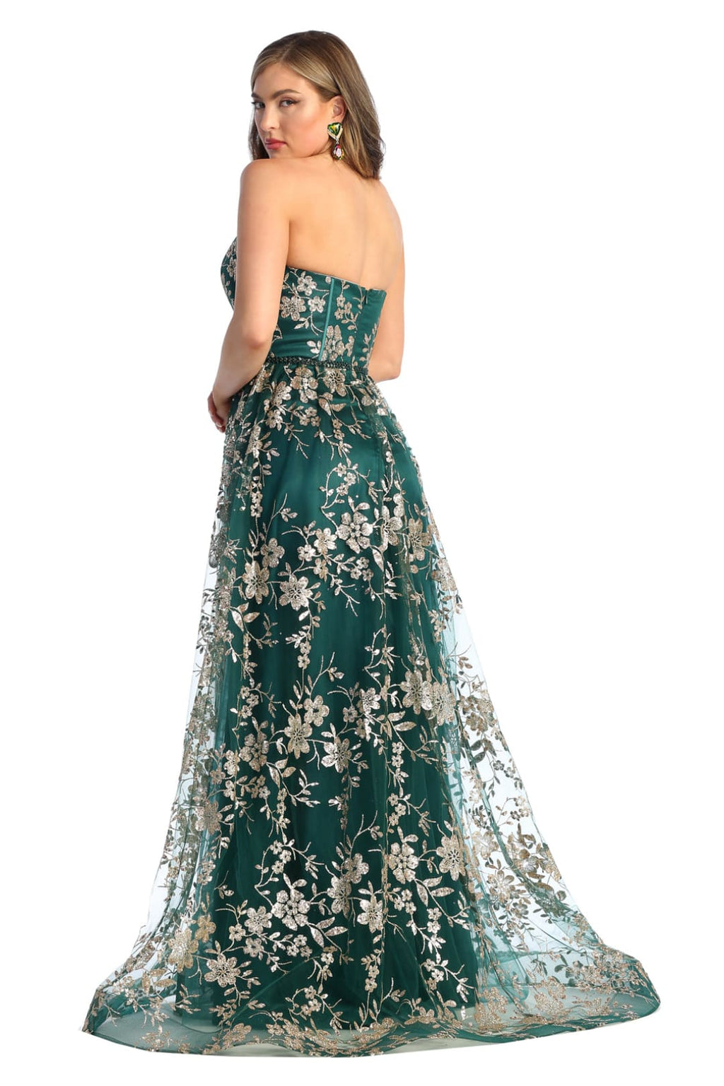 Strapless Boned Bodice Evening Gown - LA1920 - - LA Merchandise