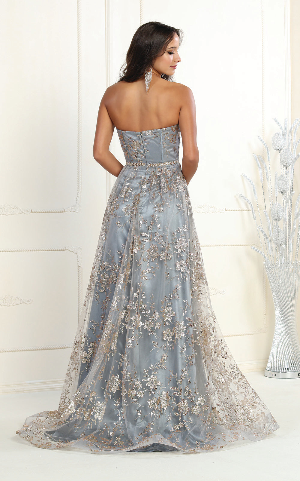 Strapless Boned Bodice Evening Gown - LA1920 - - LA Merchandise