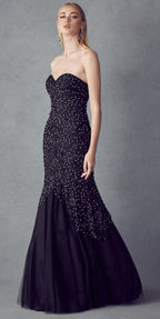 La Merchandise LAT644 Strapless Bodycon Red Carpet Mermaid Dress - - LAT