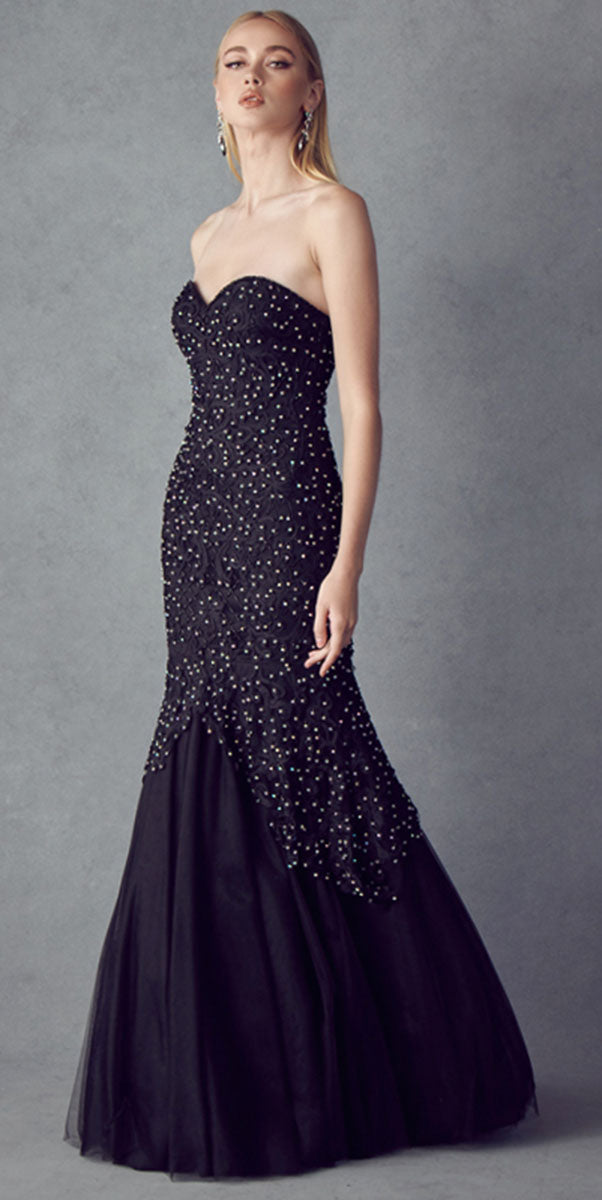 La Merchandise LAT644 Strapless Bodycon Red Carpet Mermaid Dress - - LAT