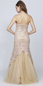 La Merchandise LAT644 Strapless Bodycon Red Carpet Mermaid Dress - - LAT