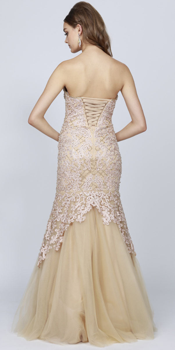 La Merchandise LAT644 Strapless Bodycon Red Carpet Mermaid Dress - - LAT