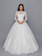 Tulle Ball Gown Wedding Dress - LADK422 - - Dresses LA Merchandise