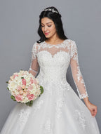 Tulle Ball Gown Wedding Dress - LADK422 - - Dresses LA Merchandise