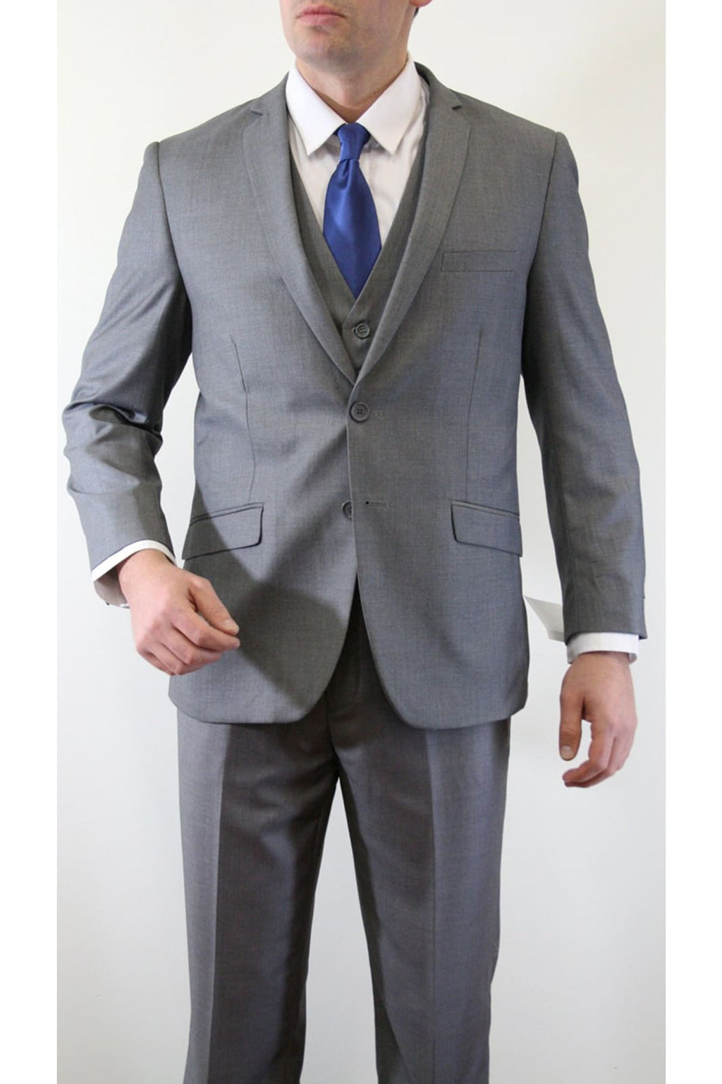 Ultra Slim Fit 3 Piece Men's Suit - LA154SA - GREY - Mens Suits LA Suits