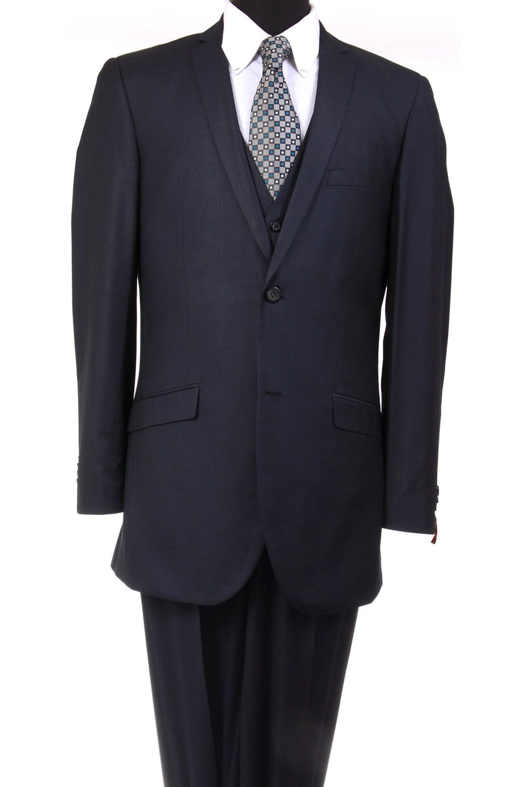 Ultra Slim Fit 3 Piece Men's Suit - LA154SA - NAVY - Mens Suits LA Suits