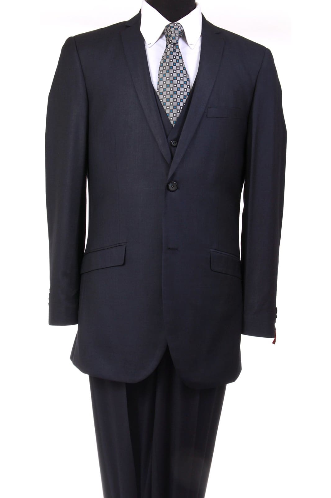 Ultra Slim Fit 3 Piece Men's Suit - LA154SA - NAVY - Mens Suits LA Suits