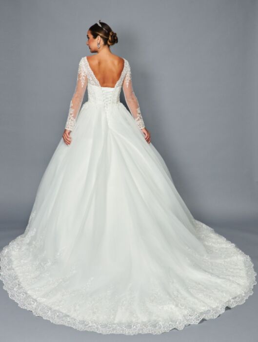 Wedding Dress W/ Corset Back - LADK464 - - LA Merchandise