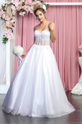 Wedding Reception Ball Gown - LA141B - WHITE - LA Merchandise
