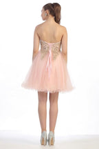 La Merchandise LA1414 Strapless Short Wholesale Homecoming Party Dress - - LA Merchandise