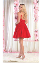 Semi Formal Embroidered Cocktail Dress - LA1862 - - LA Merchandise