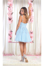 Semi Formal Embroidered Cocktail Dress - LA1862 - - LA Merchandise