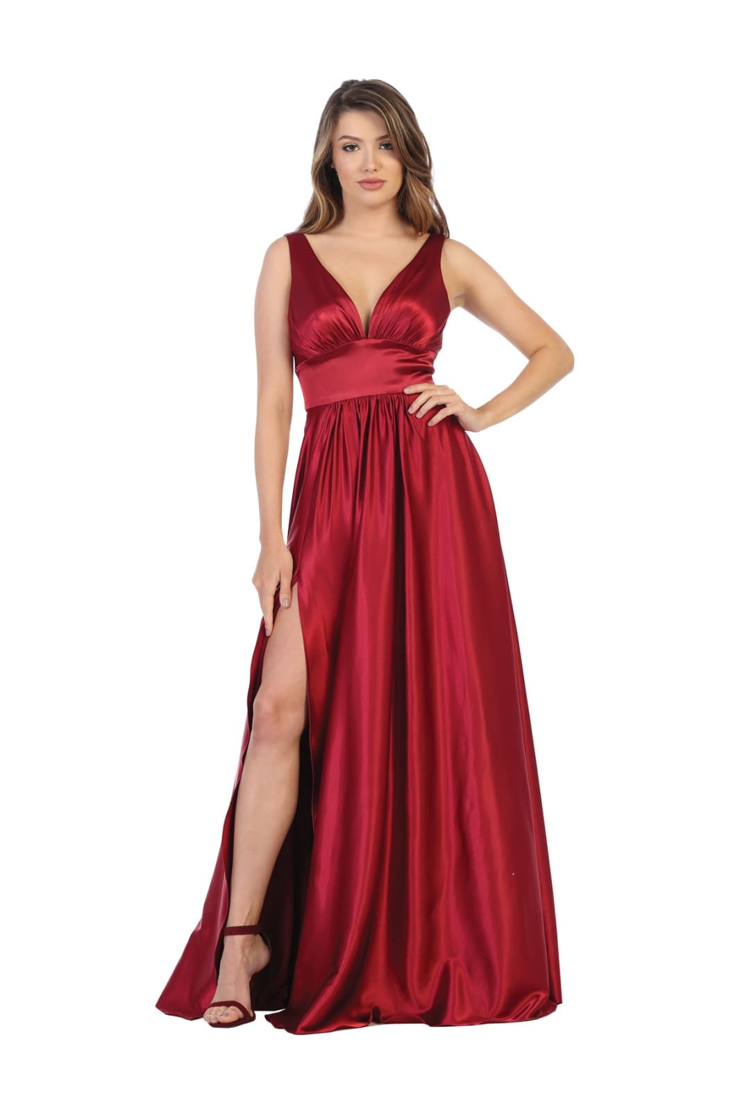 Formal Prom Dress LA1723 - BURGUNDY - Dress LA Merchandise