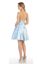 La Merchandise LA1770 Simple Satin Short Bridesmaids Dresses - - LA Merchandise