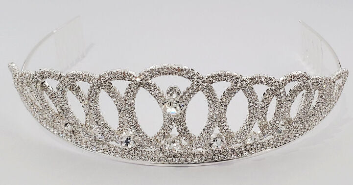 Formal Quinceanera Tiara Crown With Side Combs By LADJ046 - Default Title - Tiaras LAD