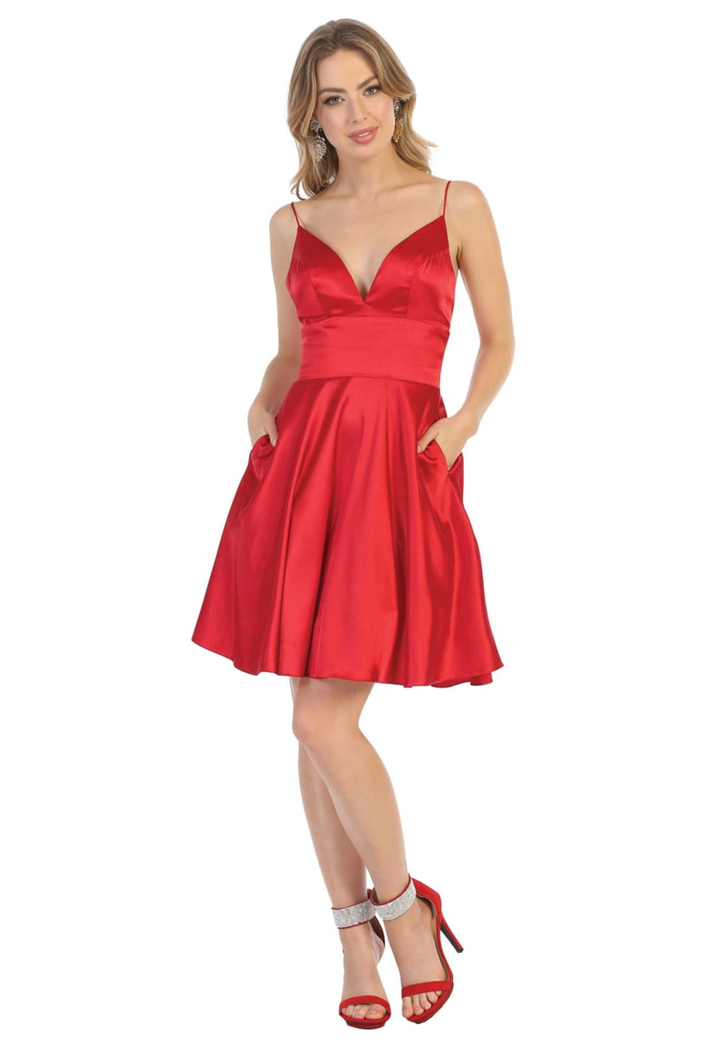 La Merchandise LA1770 Simple Satin Short Bridesmaids Dresses - - LA Merchandise