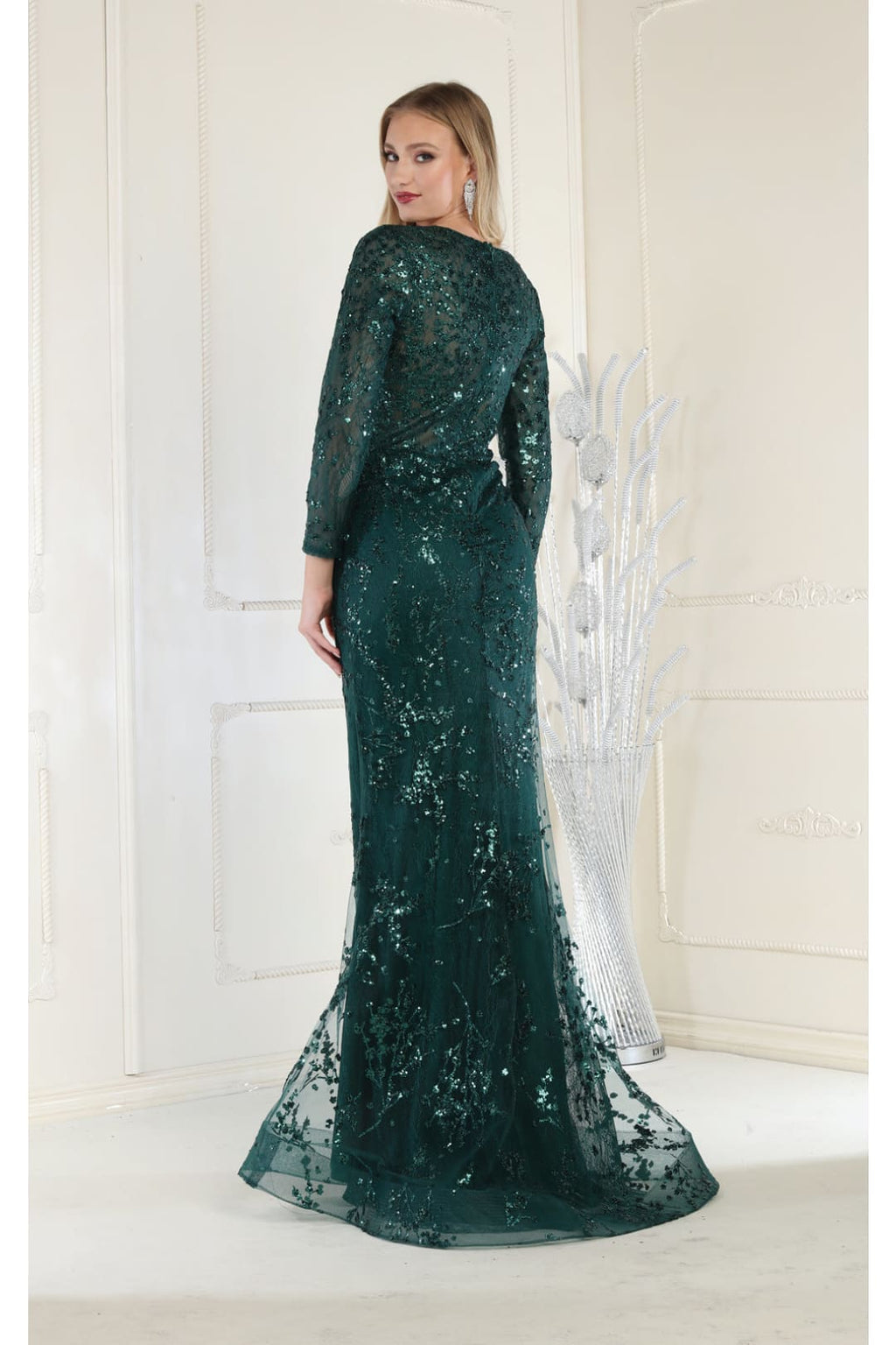 La Merchandise LA1850 Long Sleeve Special Occasion Mermaid Dress - - LA Merchandise