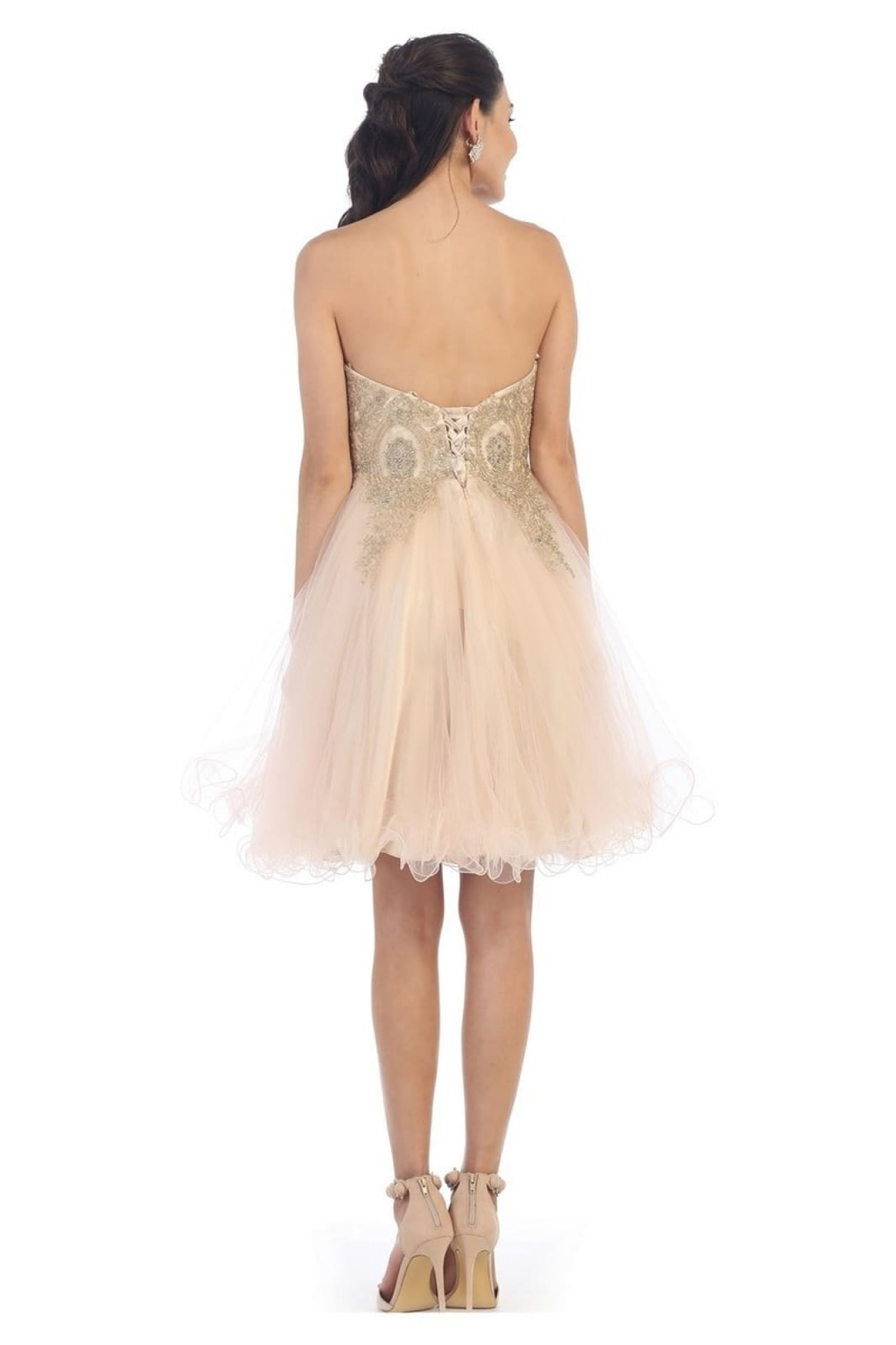 La Merchandise LA1414 Strapless Short Wholesale Homecoming Party Dress - - LA Merchandise