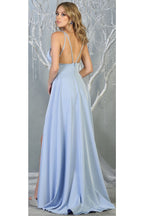 La Merchandise LA1704 Simple Sexy Double Strap Long Evening Gown - - LA Merchandise