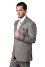 Solid Two Piece Men's Suit - LAM202SA - SAND - Mens Suits LA Suits